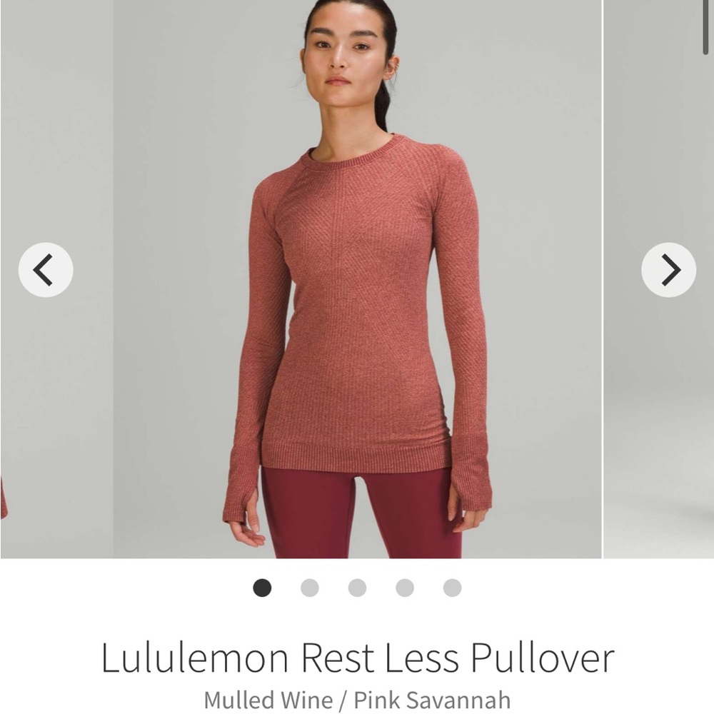 Lululemon Rest Less Pullover Mulled Wine / Pink Savannah 4